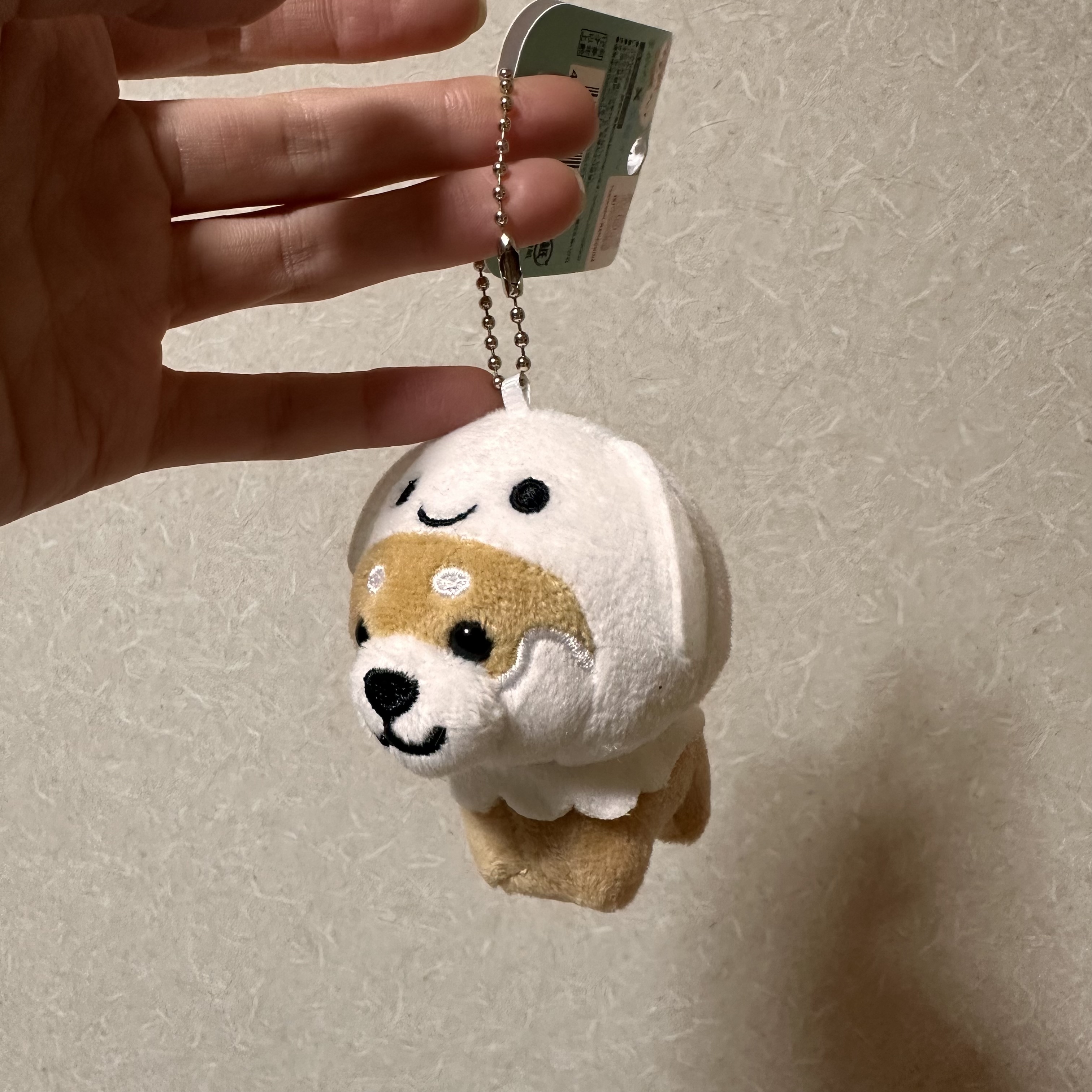 【函馆限定】柴犬 白色头套玩偶钥匙扣