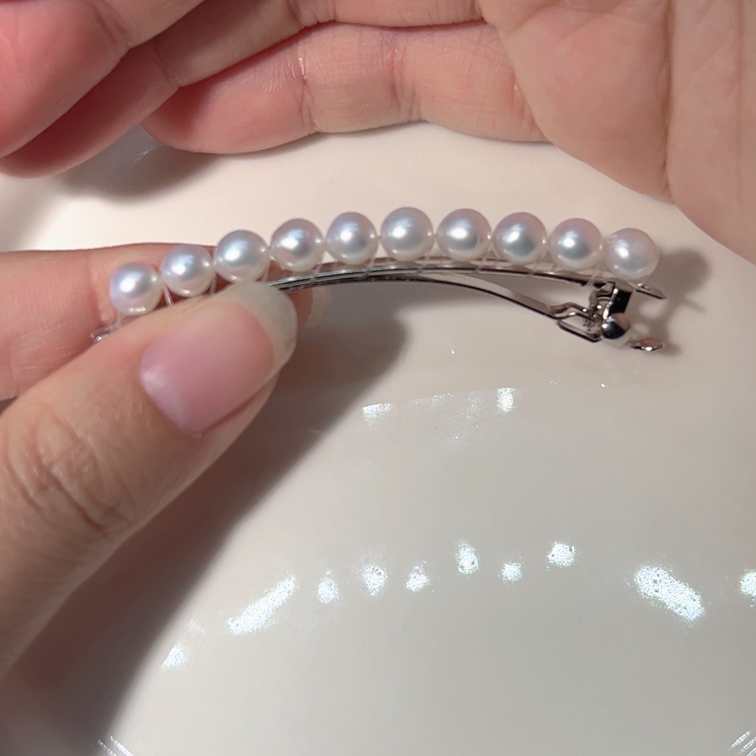 淡水珍珠冷白丝绸光天然珍珠合金