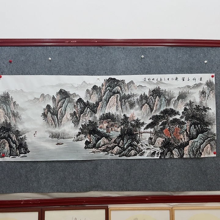 国画手绘国画云峰千里秀