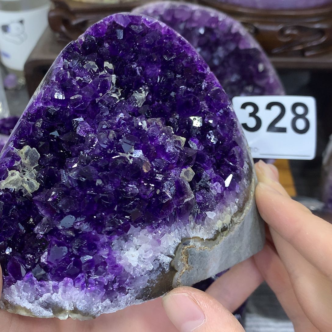 紫晶珠宝半成品未镶嵌叶*328