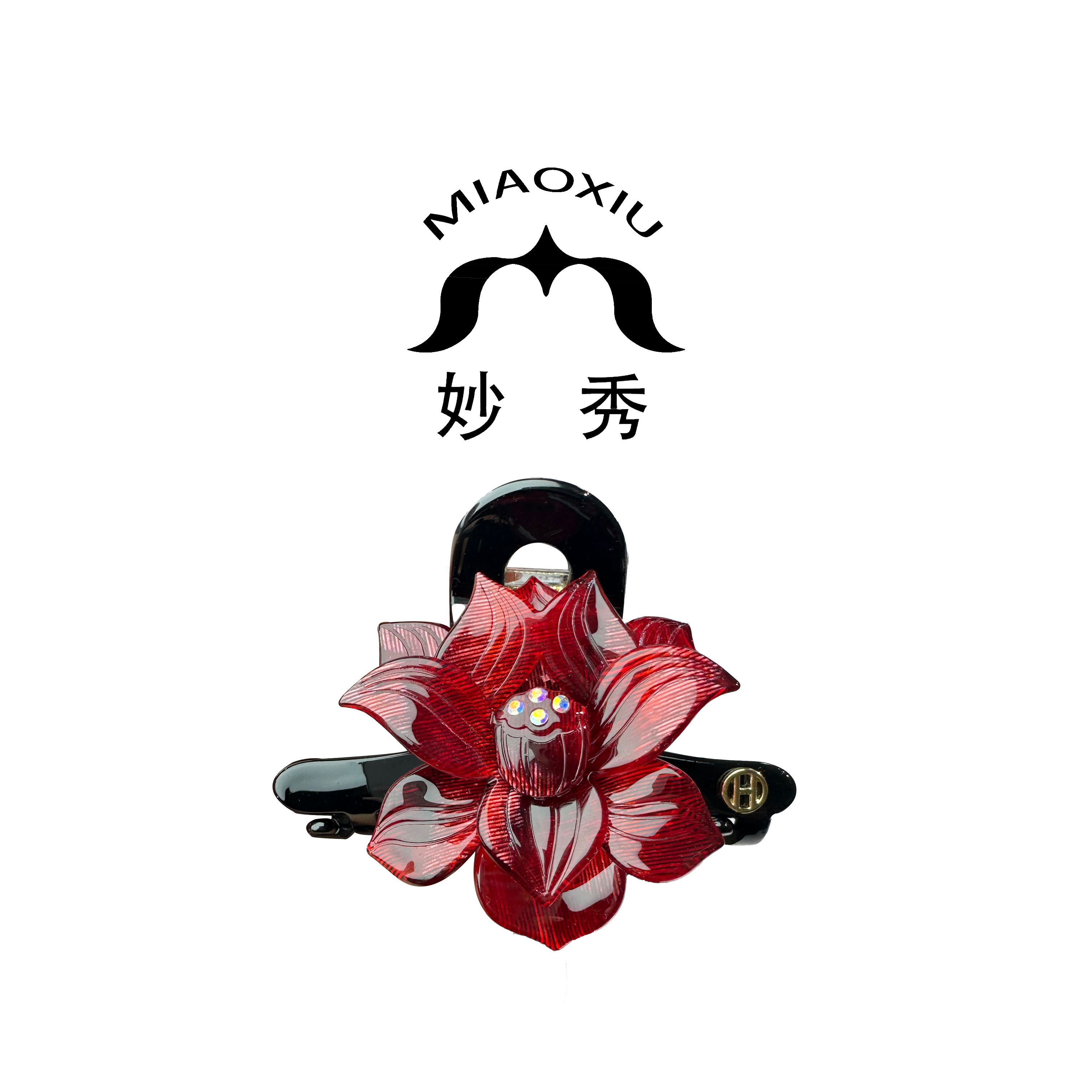 妙秀原创莲花款式发夹手工气质百搭款大抓