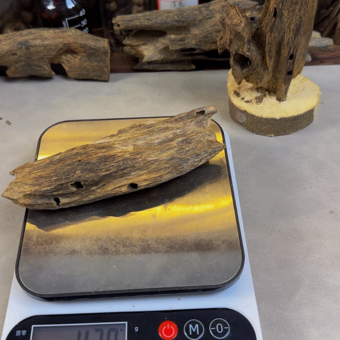 沉香沉香木制品乌身圆叶虫漏香42.8克