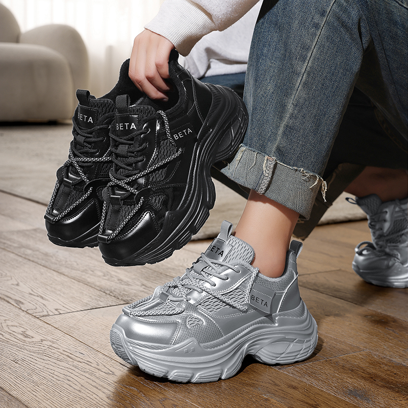 BT111新品时尚百搭增高秋冬透气休闲鞋ins厚底老爹鞋