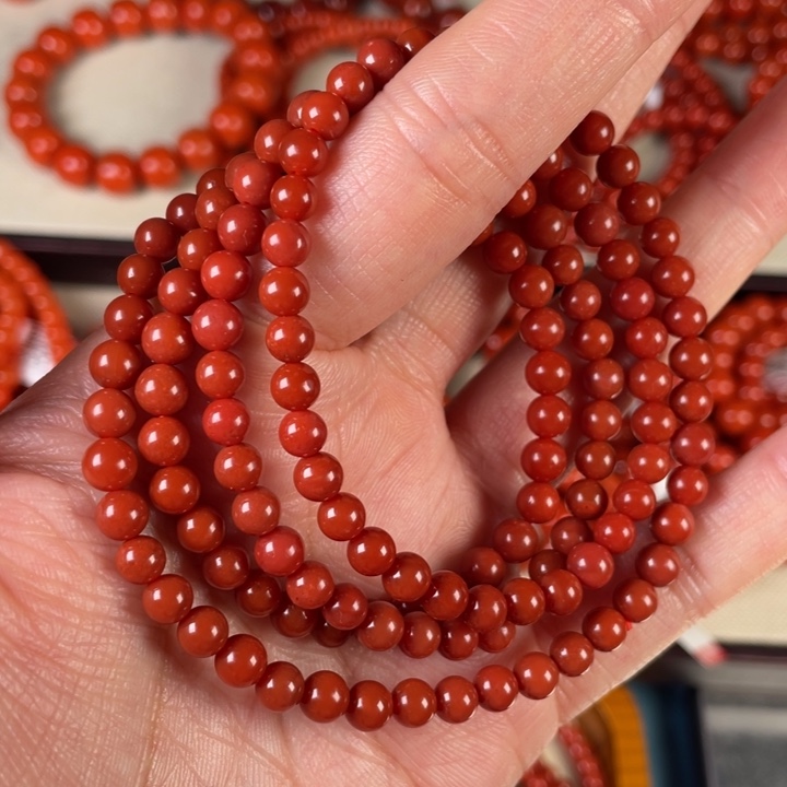 南红玛瑙手链未镶嵌