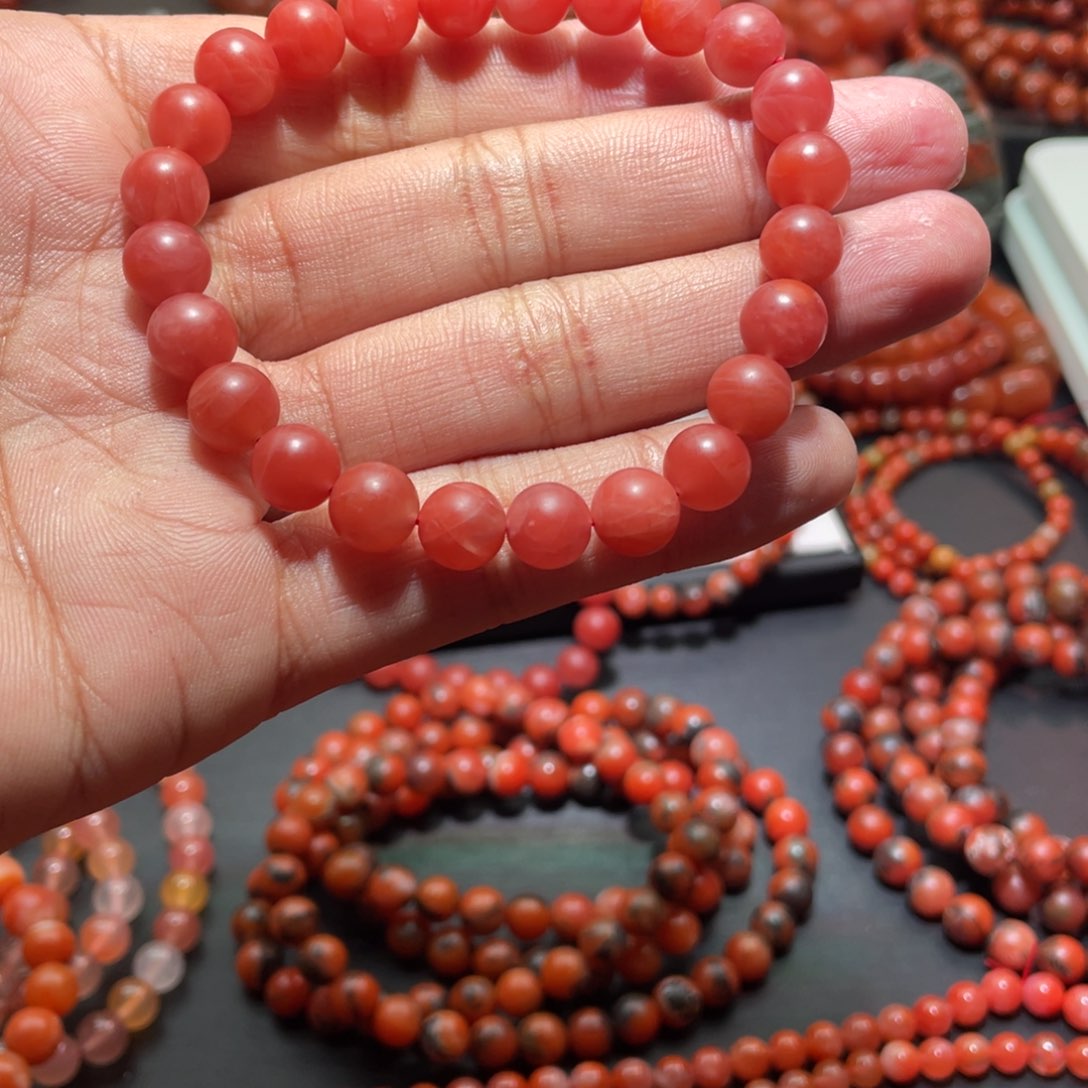 南红玛瑙手链未镶嵌