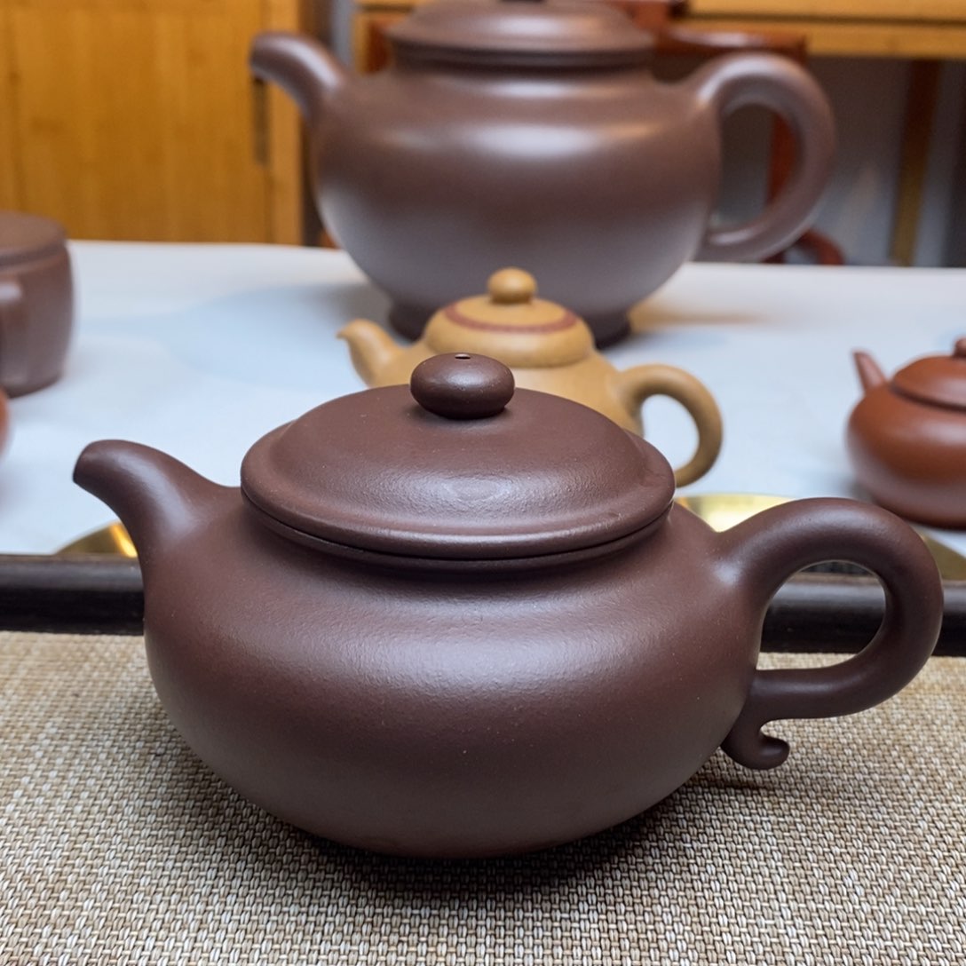 紫砂茶杯300毫升二号井紫泥