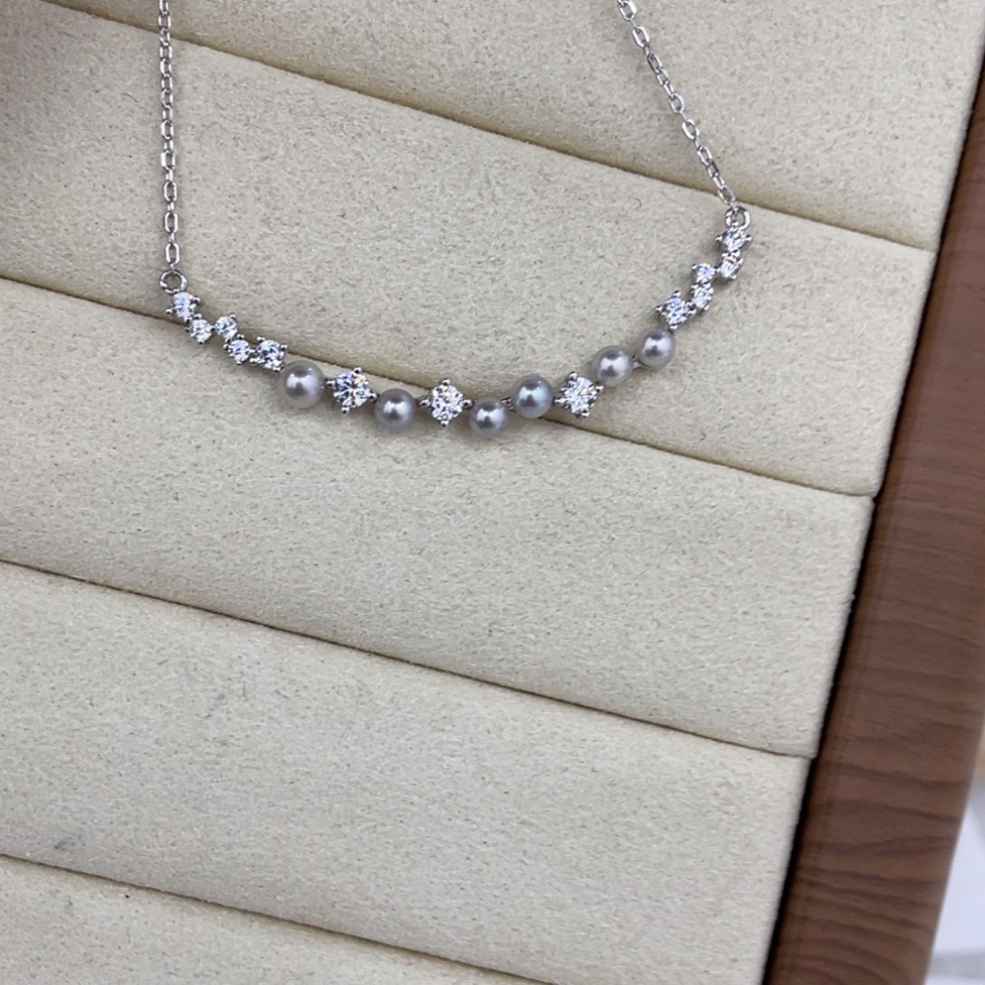 银S925镶嵌颈饰海水珍珠