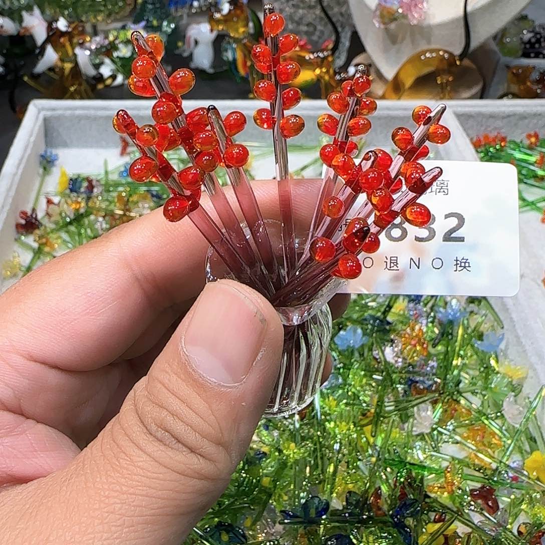 琉璃手工艺品832插花