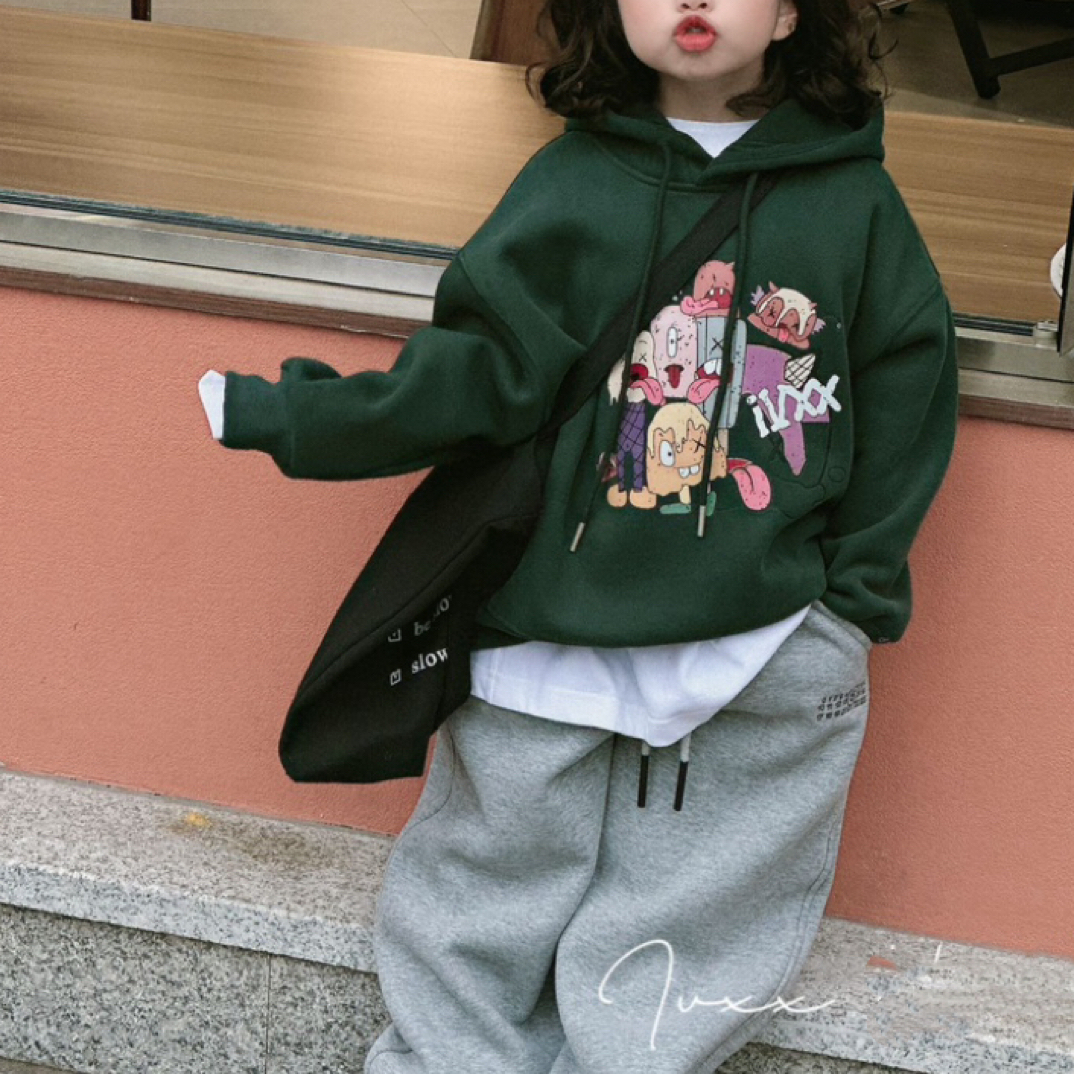 34168高端潮流时尚百搭休闲童装加绒卫衣C4-1-4