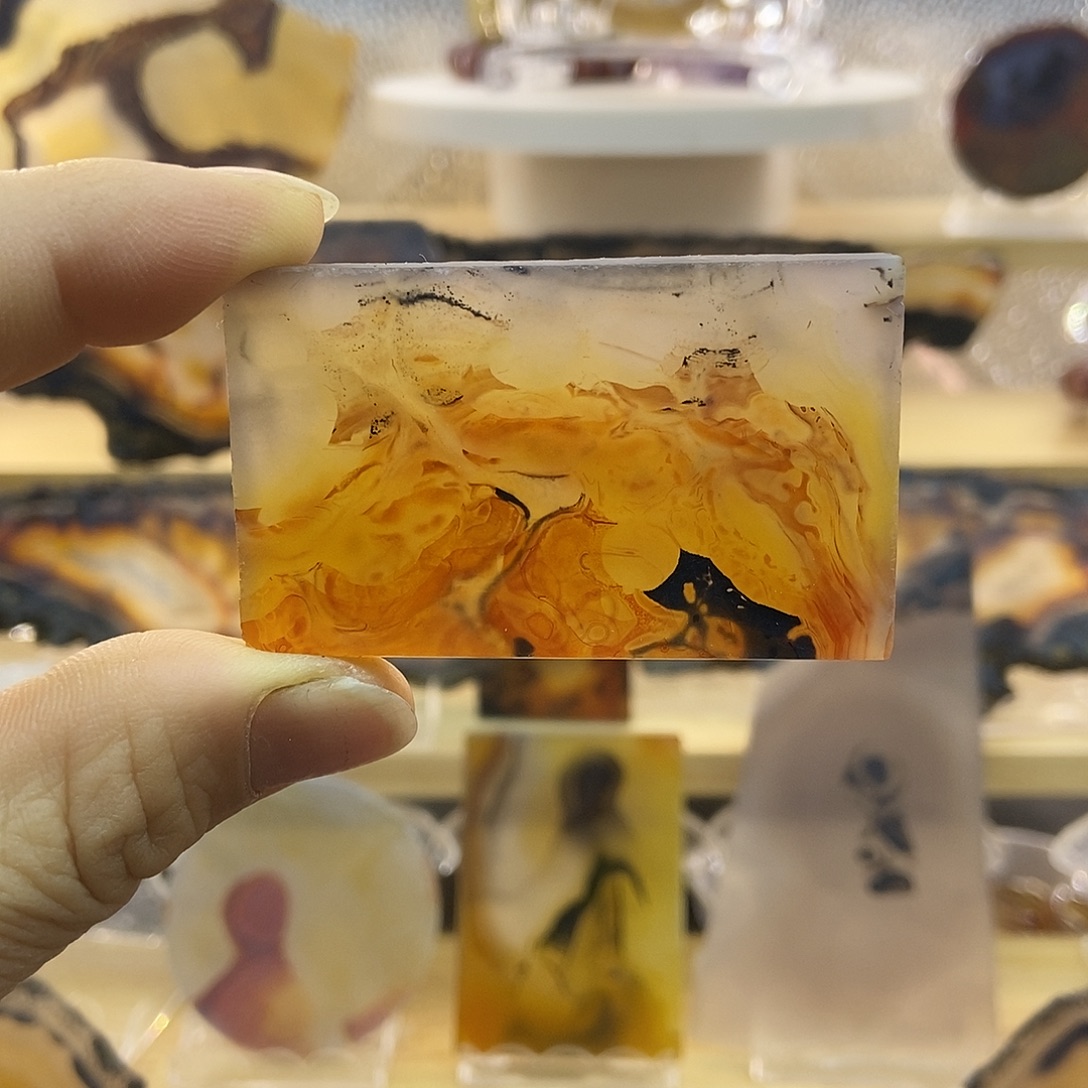 定制玛瑙巴玉玛瑙象形花牌