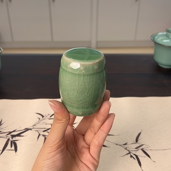 龙泉云间青瓷小米茶器