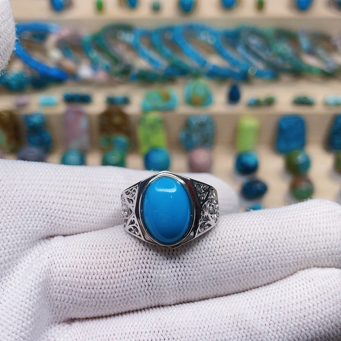 绿松石银S925镶嵌珠宝奇石