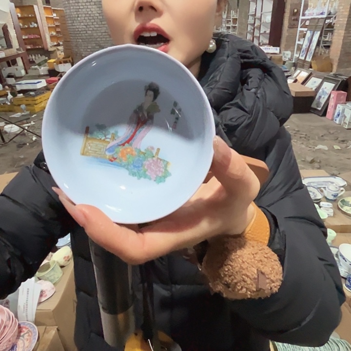 其他瓷景德镇高温瓷贵妃醉酒普洱杯