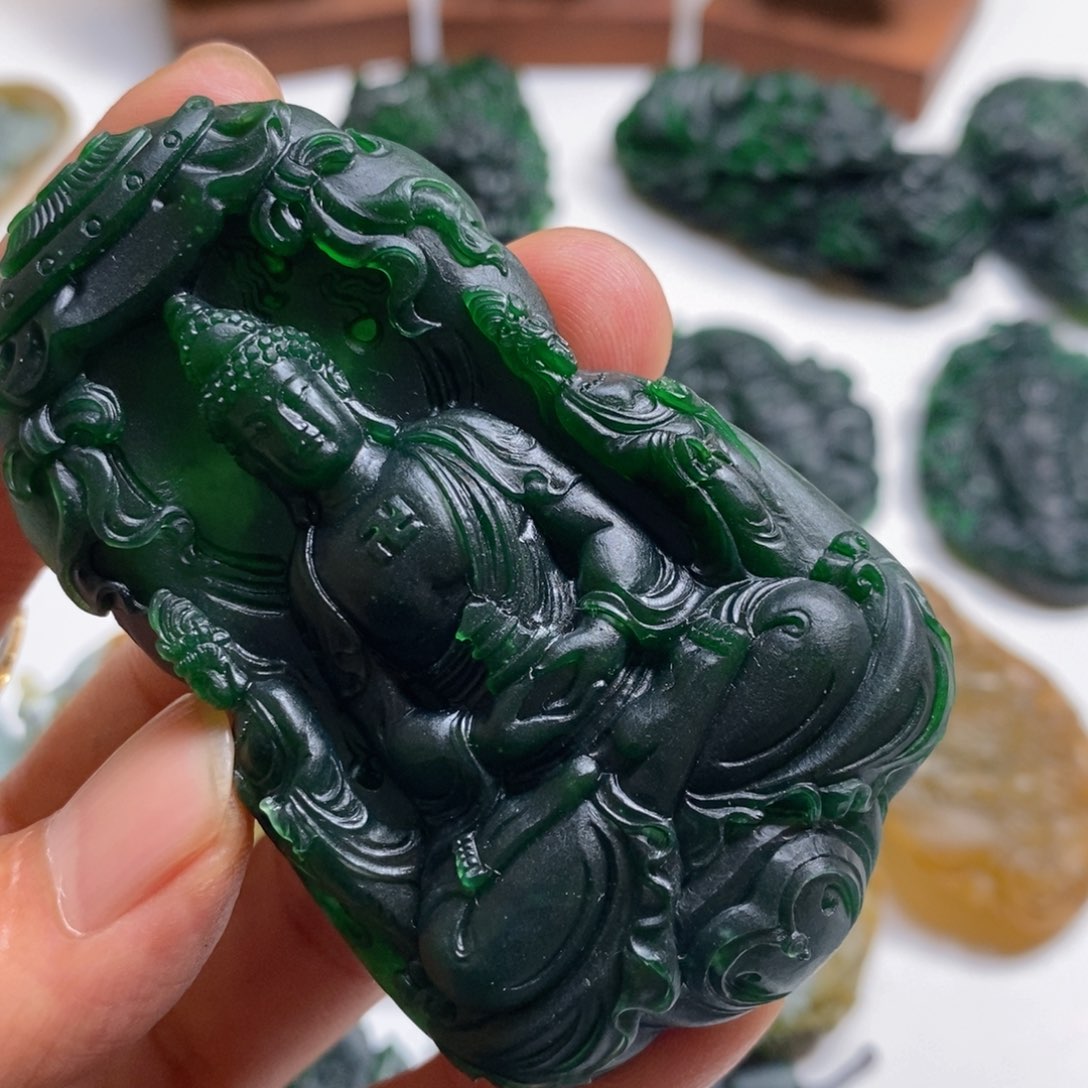 定制翡翠未镶嵌火*天然A货翡翠Z