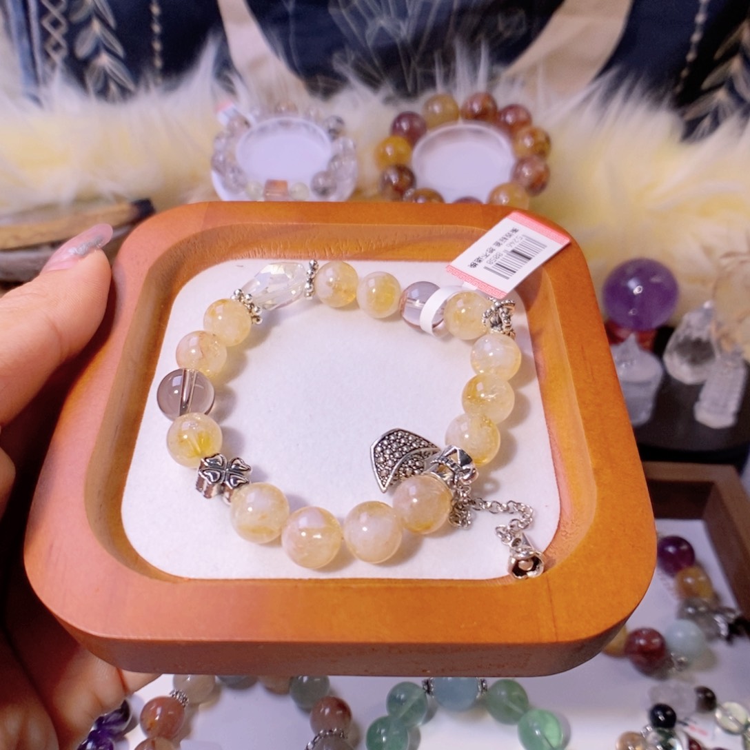 水晶手串合金天然水晶手链