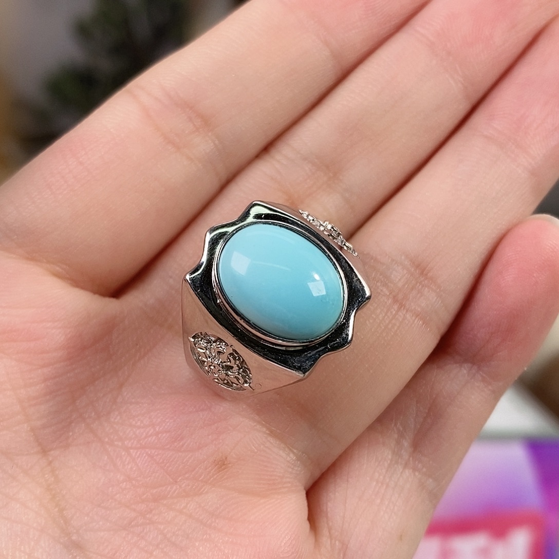 绿松石银S925镶嵌珠宝奇石