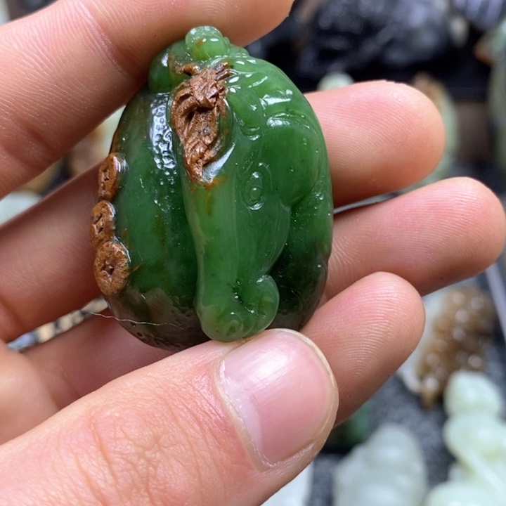 和田玉（糖玉）挂件未镶嵌苏*文