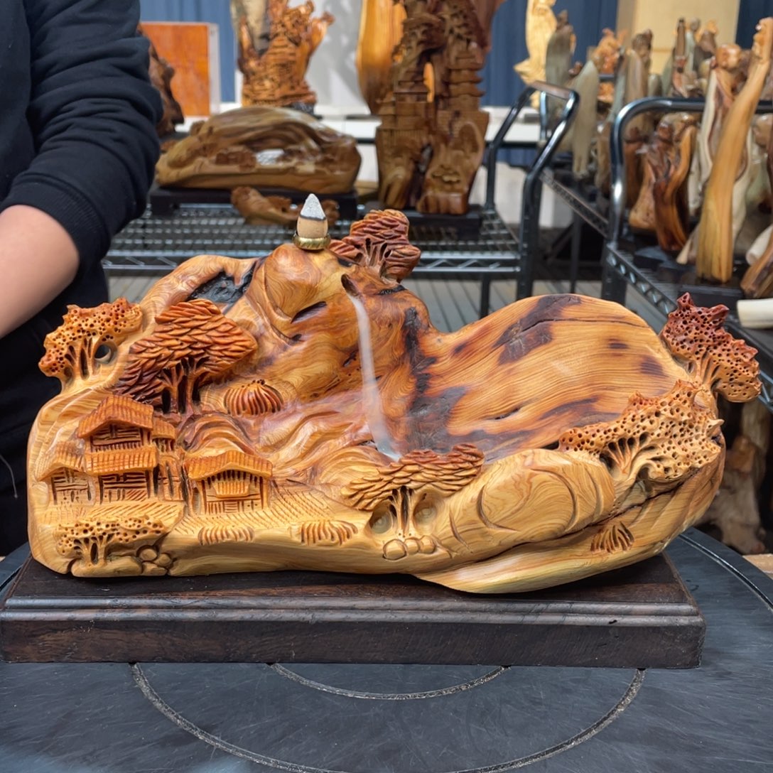 柏木（崖柏）山水倒流香送两盒香