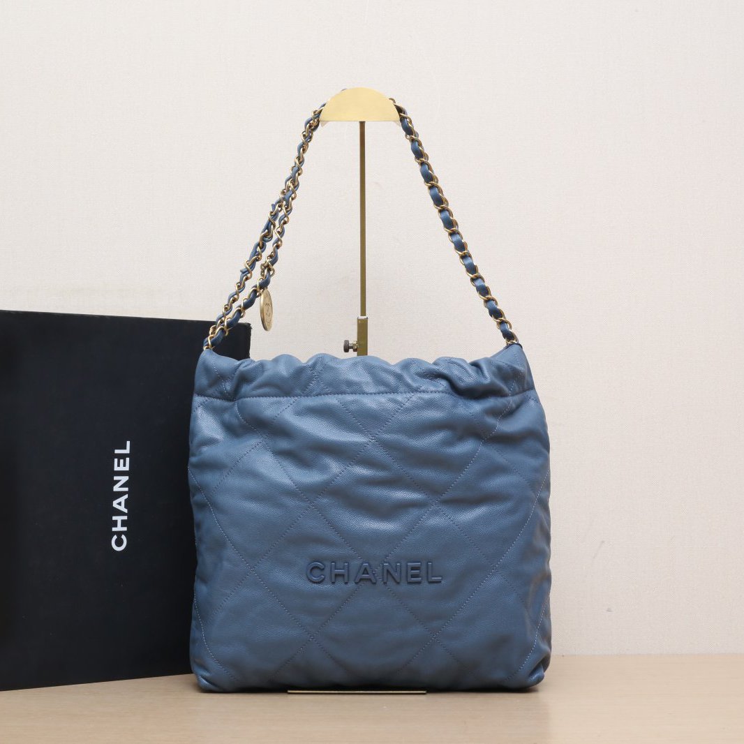 99新 Chanel/香奈儿 尾款【念念特价】22Bag Tote托特包 小号 蓝色