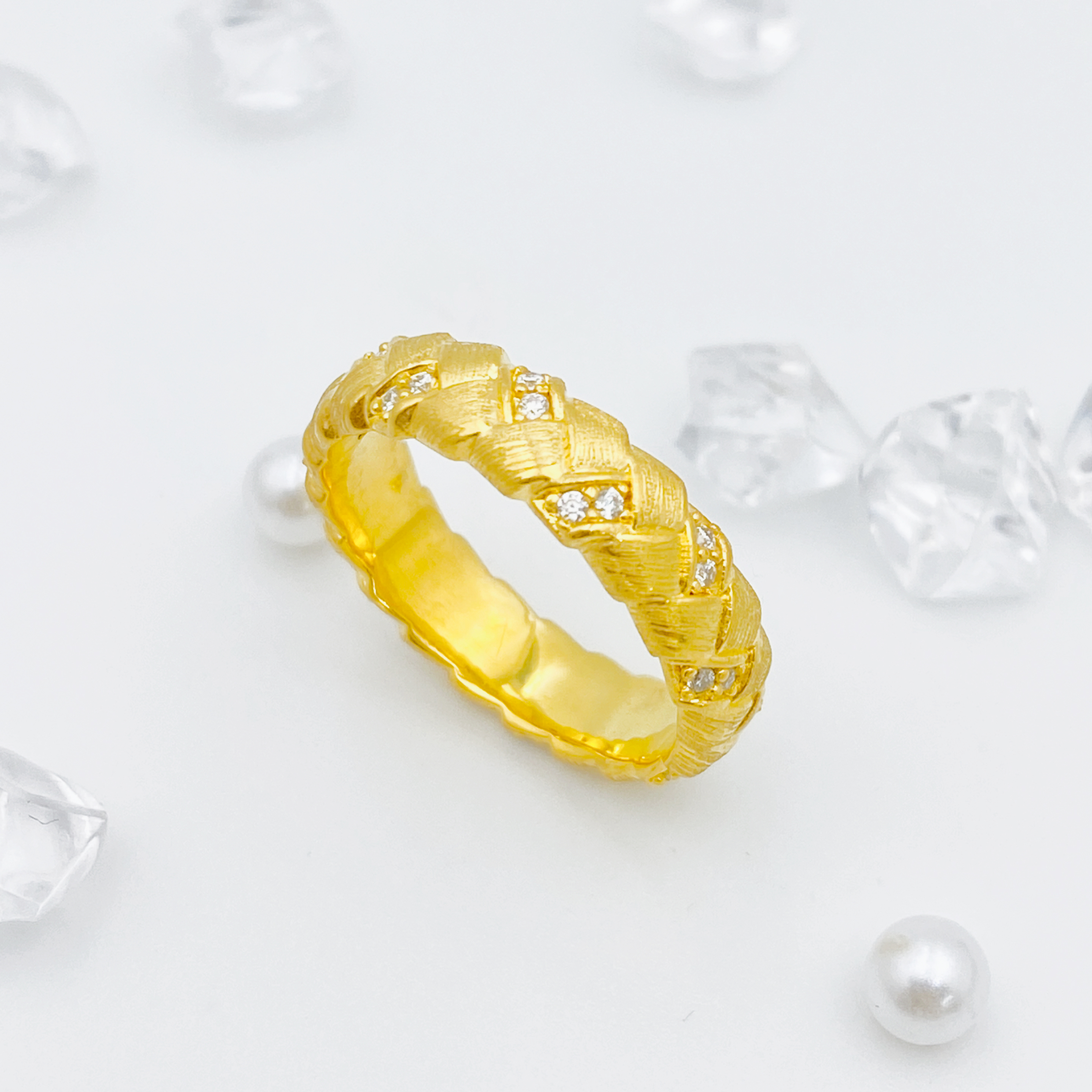 足金999 莫桑穗穗平安戒指 1.69 15圈口