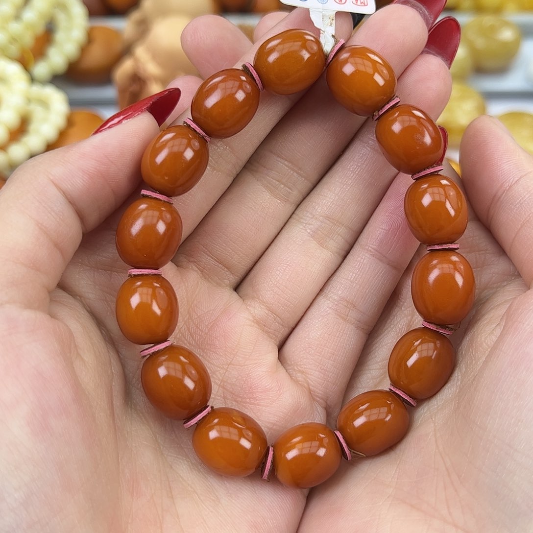 琥珀颈饰未镶嵌蜜蜡