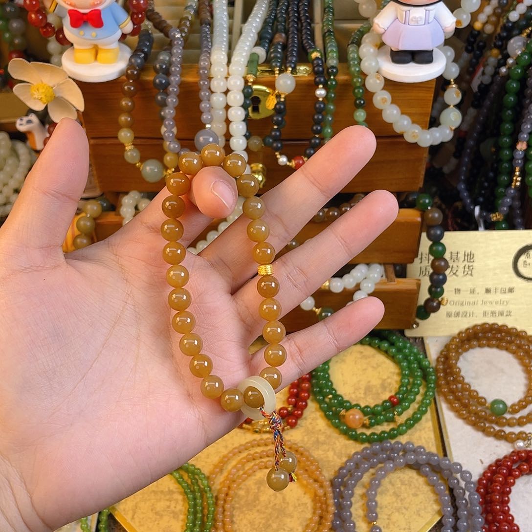 和田玉单圈手串未镶嵌