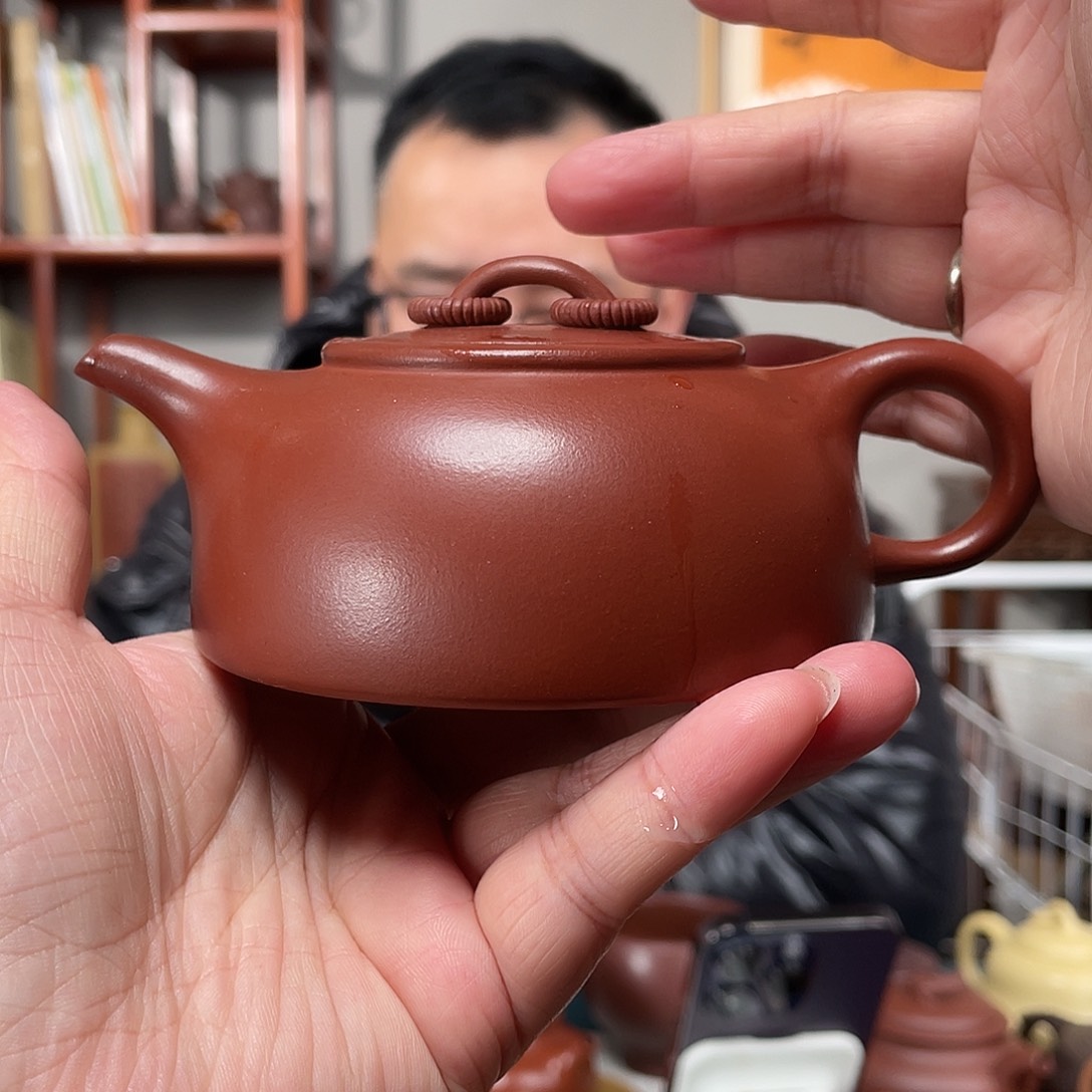 清水泥茶壶半月双圈