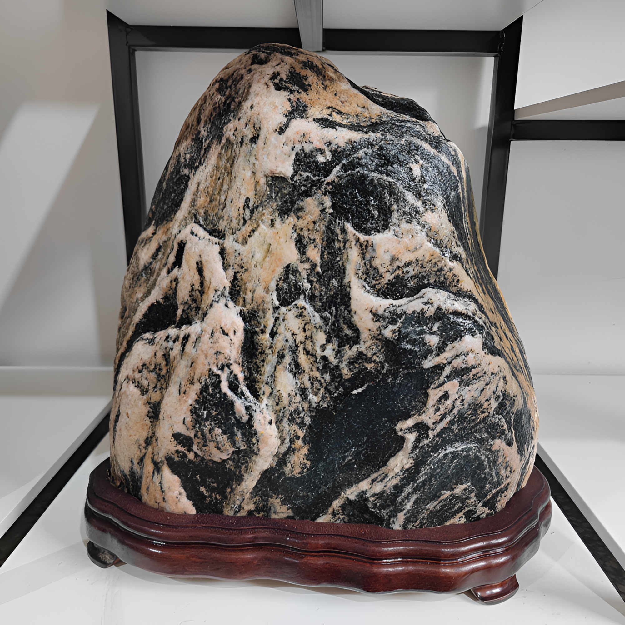 天然靠山石平安石摆件适合办公室客厅室外阳台书房摆放