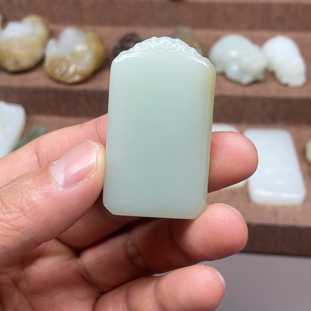 和田玉未镶嵌挂件中*版