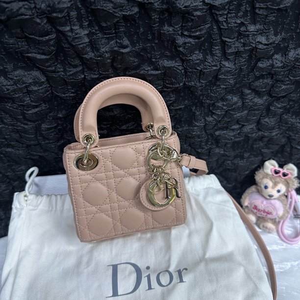 95新 DIOR/迪奥 迪奥Dior三格菱格纹戴妃单肩斜挎包