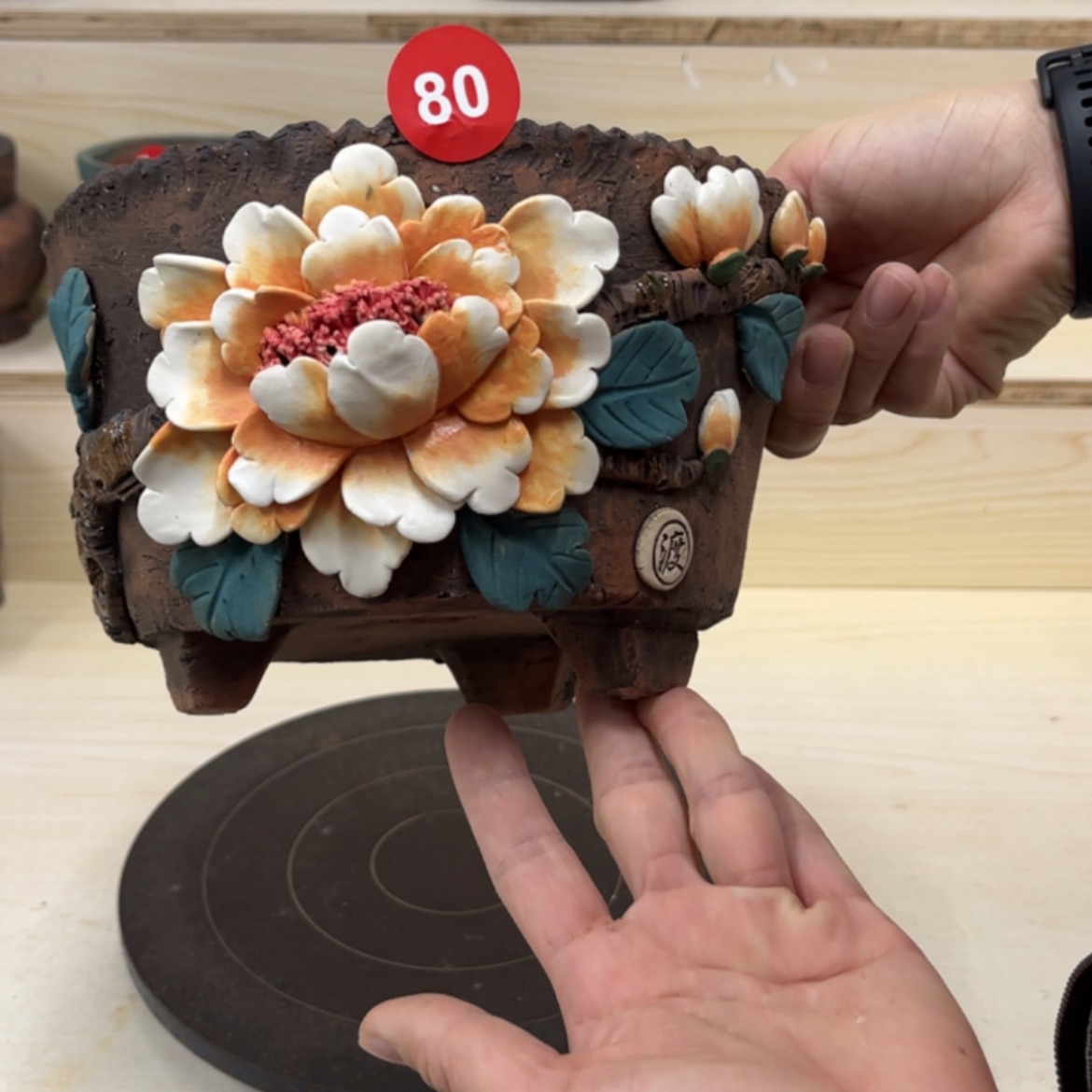 【闪购商品】紫砂花盆80微瑕号内口18.5外高13