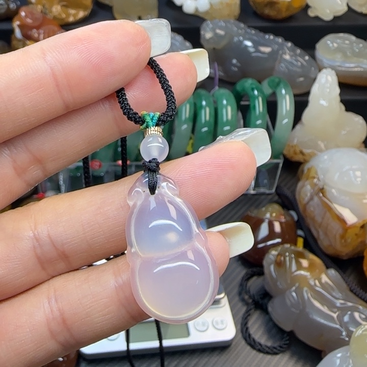 玛瑙/玉髓合金吊坠