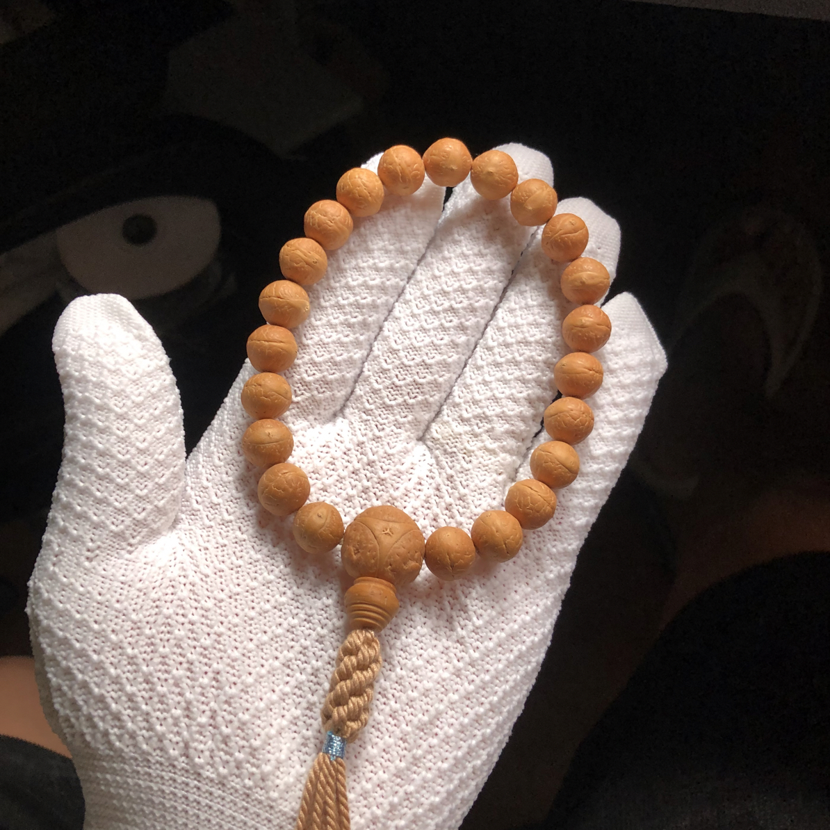 11.5mm姜黄皮尼泊尔凤眼菩提手串