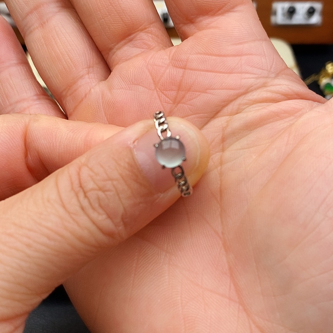 银S925镶嵌戒指翡翠