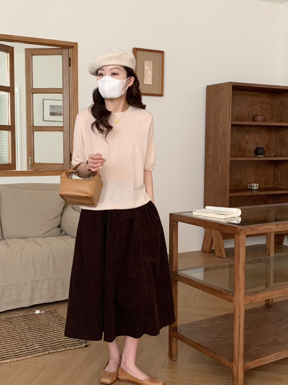 小圆领气质夏季短袖针织薄款上衣纯色春夏女装秋冬韩版中长款毛衣