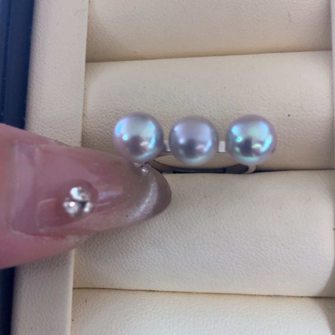 海水珍珠戒指银S925镶嵌