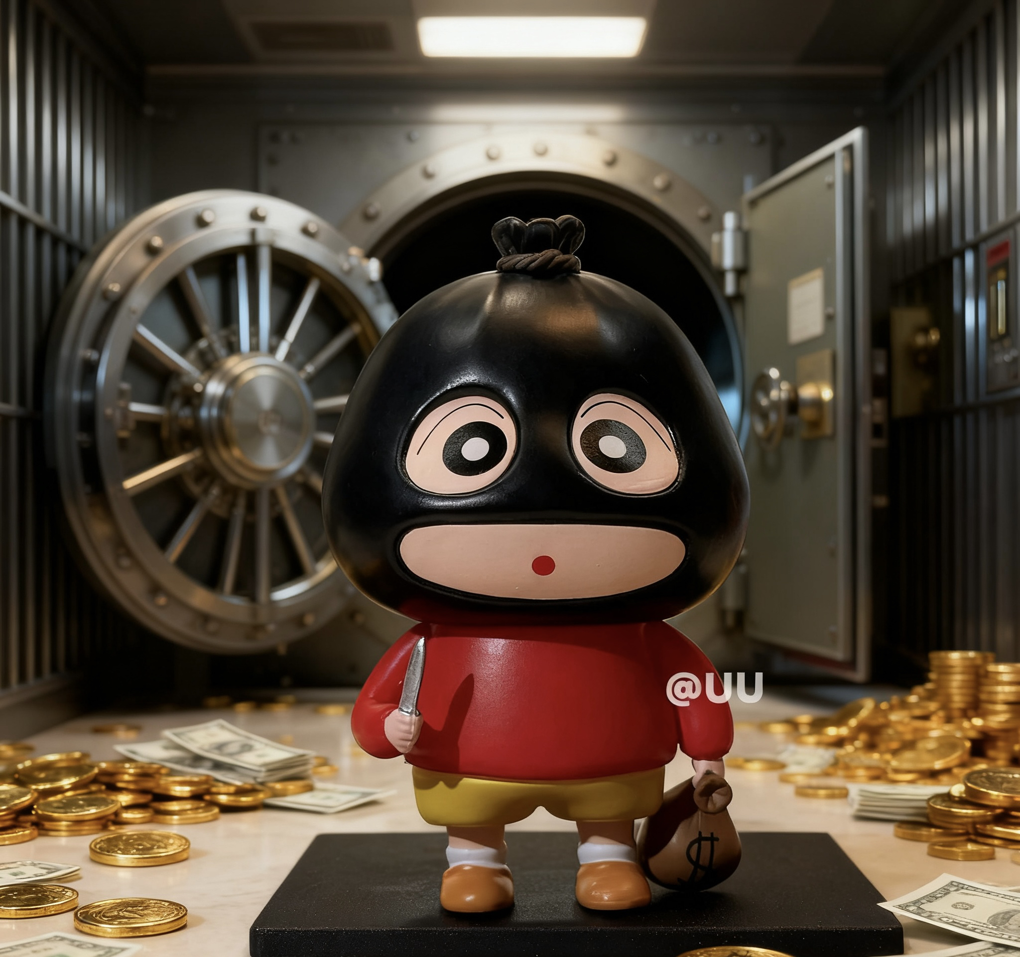 打劫蜡笔小新可爱摆件居家饰品礼物周边公仔创意装饰送朋友礼物