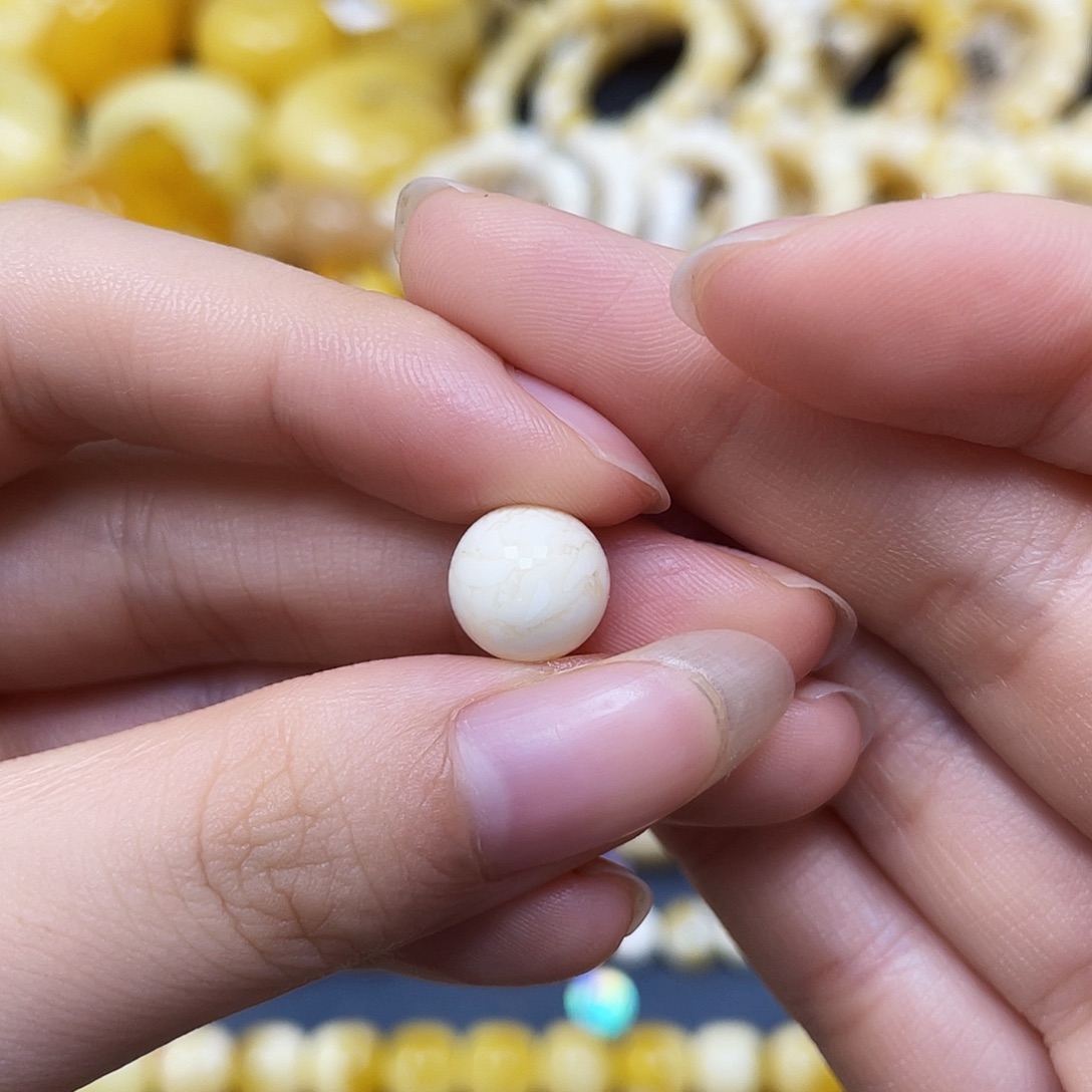 裸石蜜蜡未镶嵌圆珠9.8mm瑕