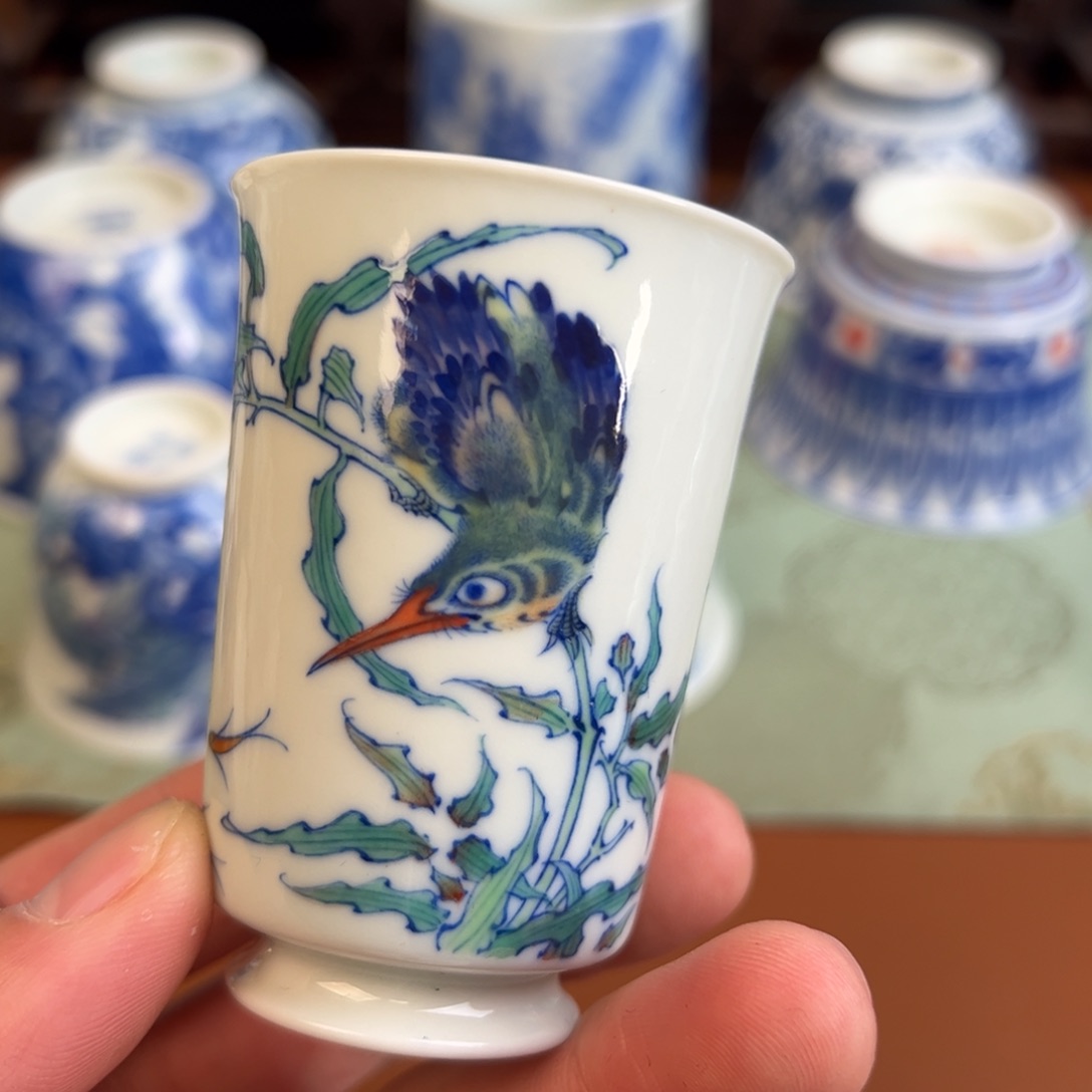 瓷片景德镇茶器手工手绘