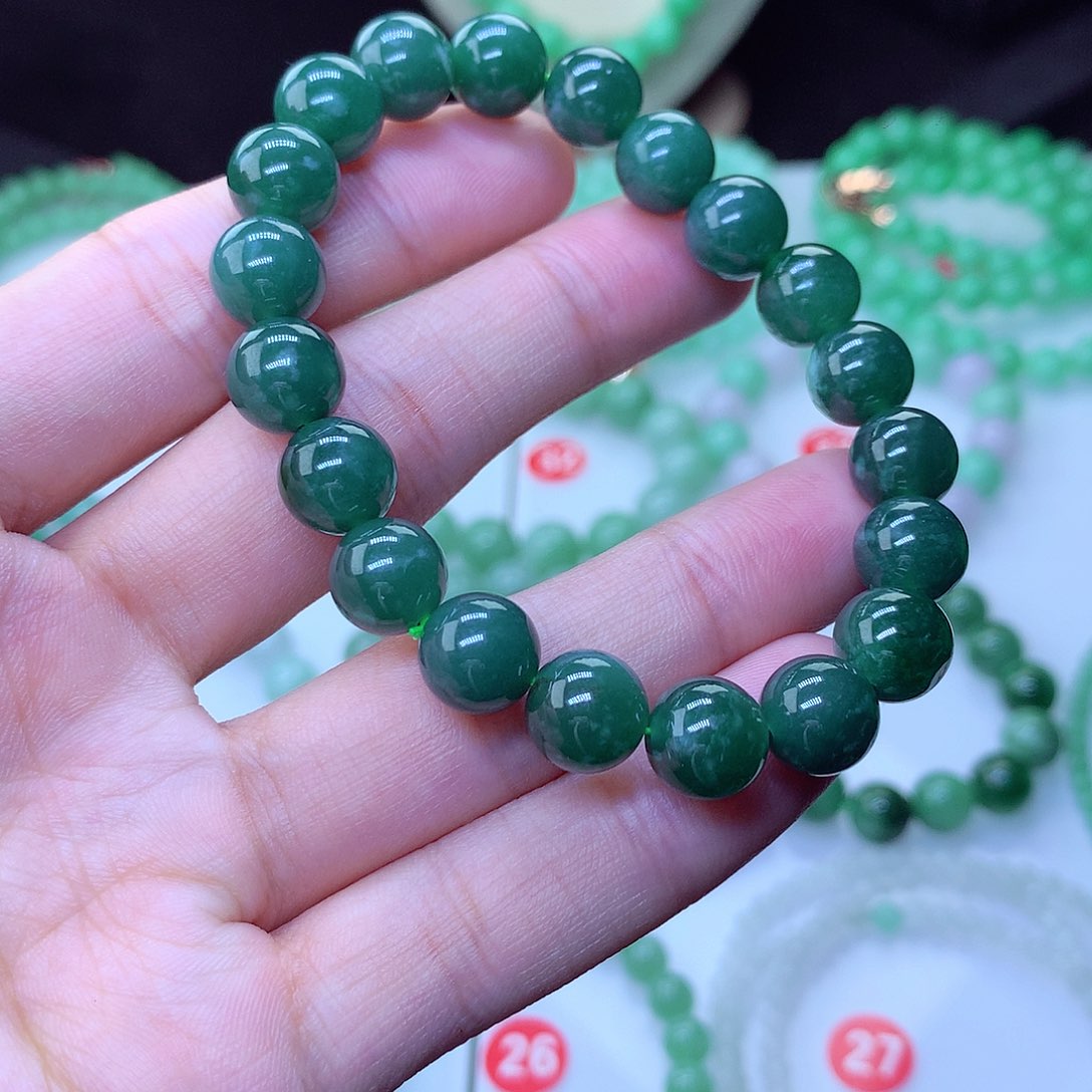 翡翠毛衣链未镶嵌