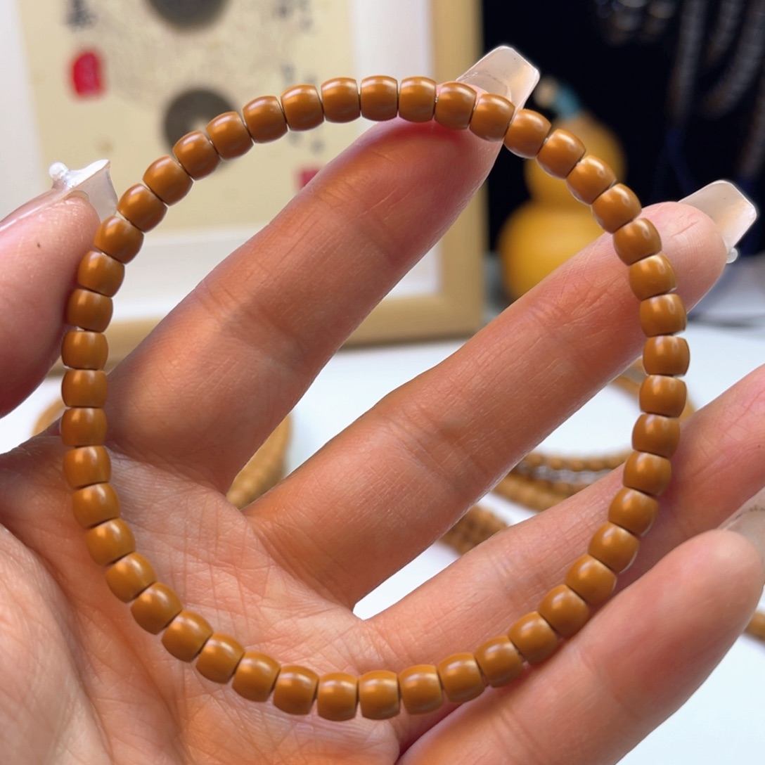 橄榄核手串核尖单圈0.5