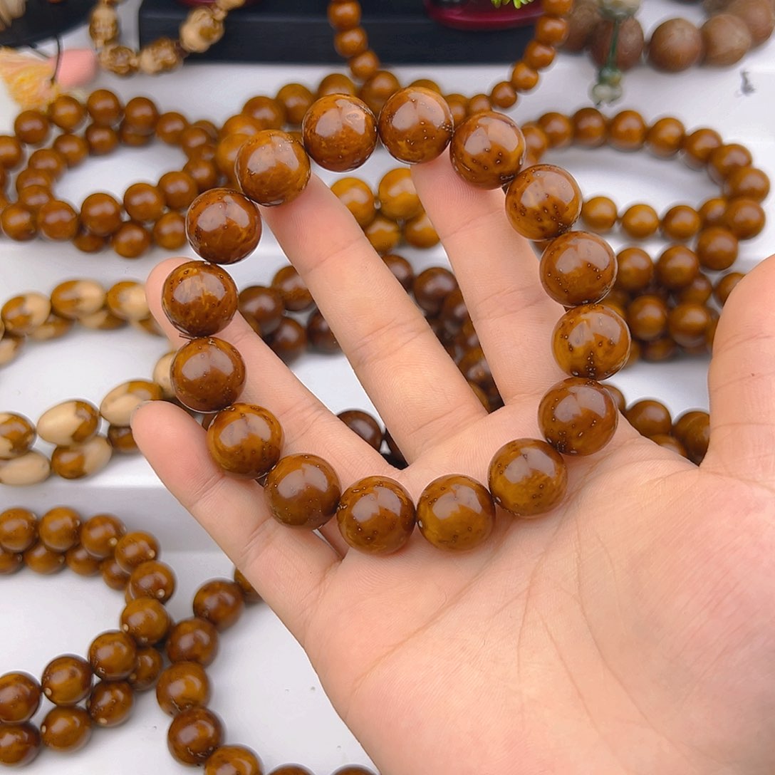 紫金鼠手串15尺半实心光珠福利款