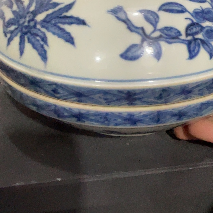 琉璃手工艺品青花捧盒子