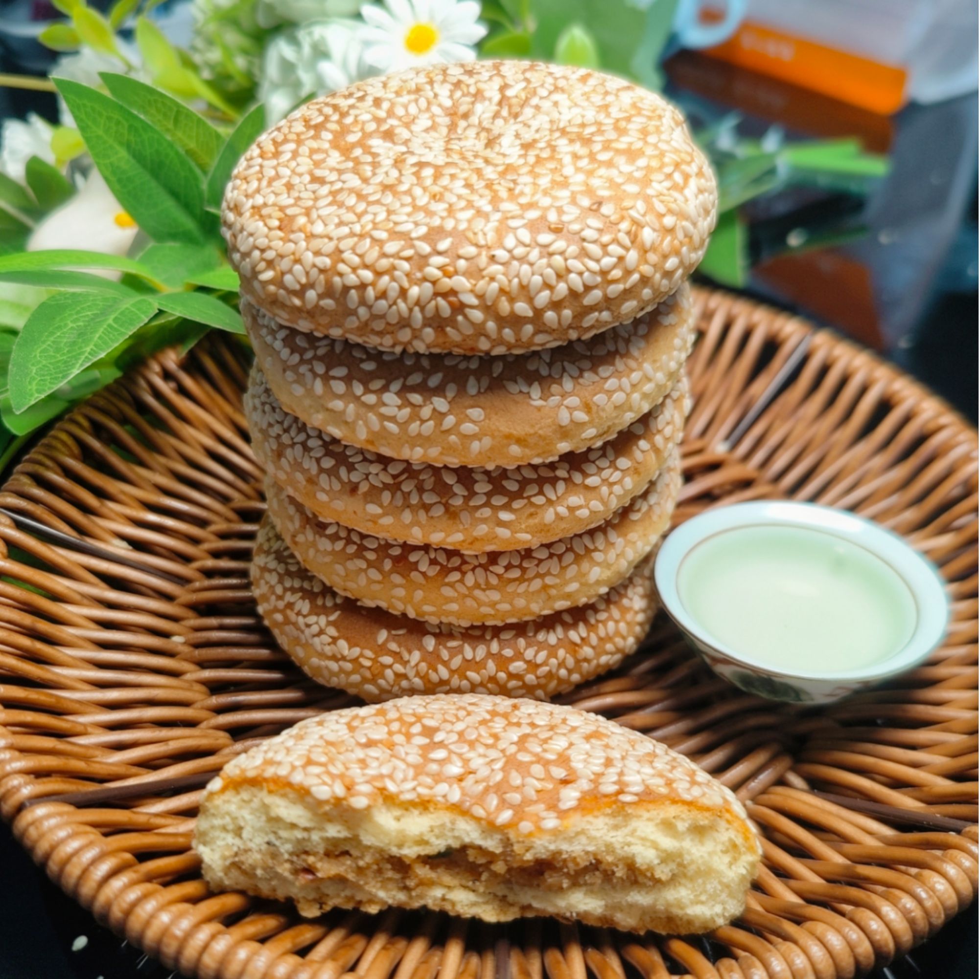 三峡纯【正宗芝麻饼】手工现做现发老孕幼老式糕点无防腐剂