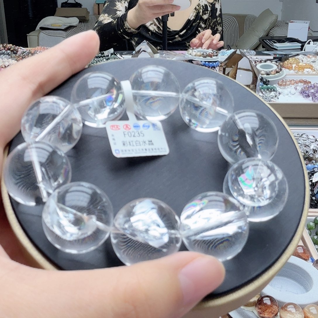 天然辰砂F0235利姆利亚白水21mm