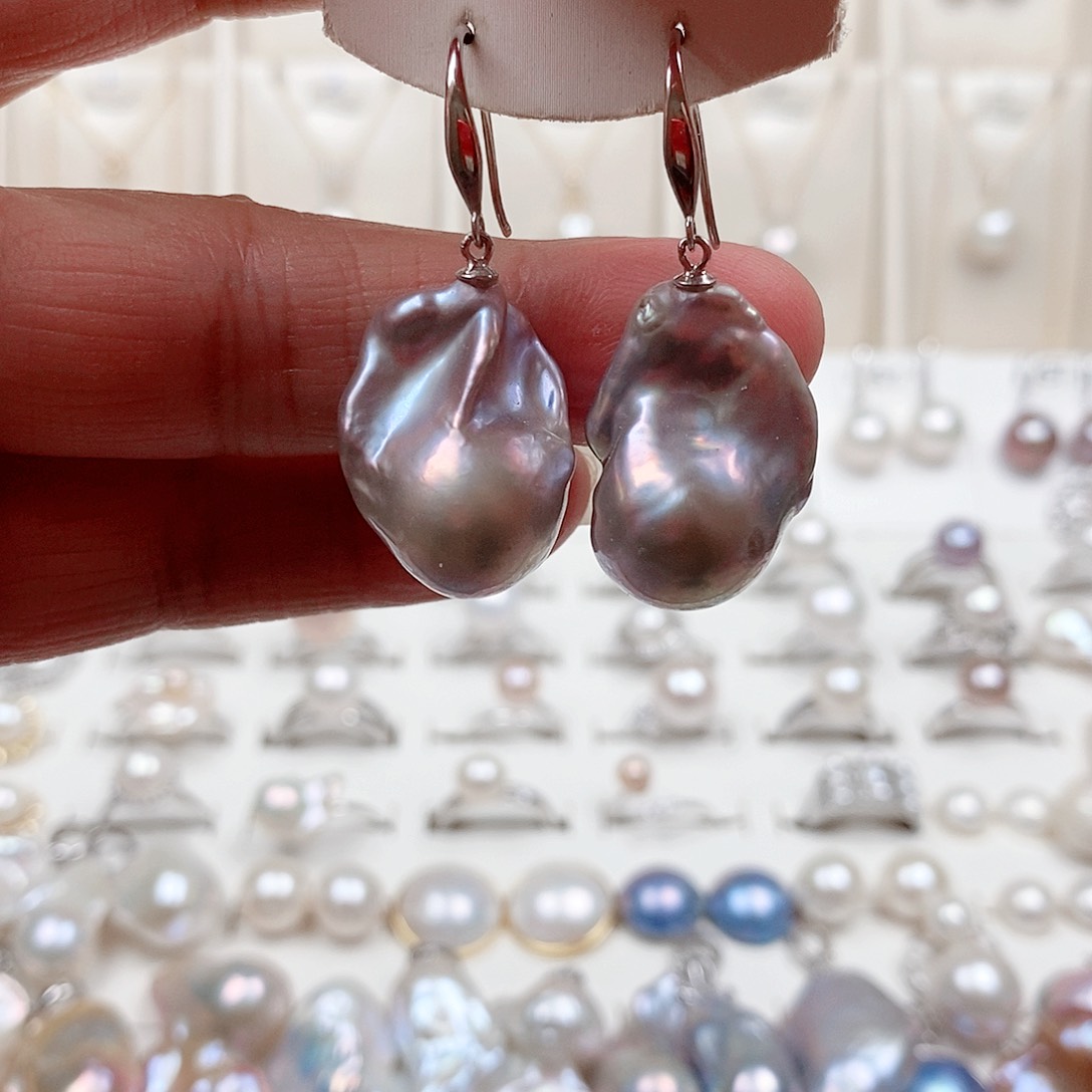 淡水珍珠银S925镶嵌颈饰