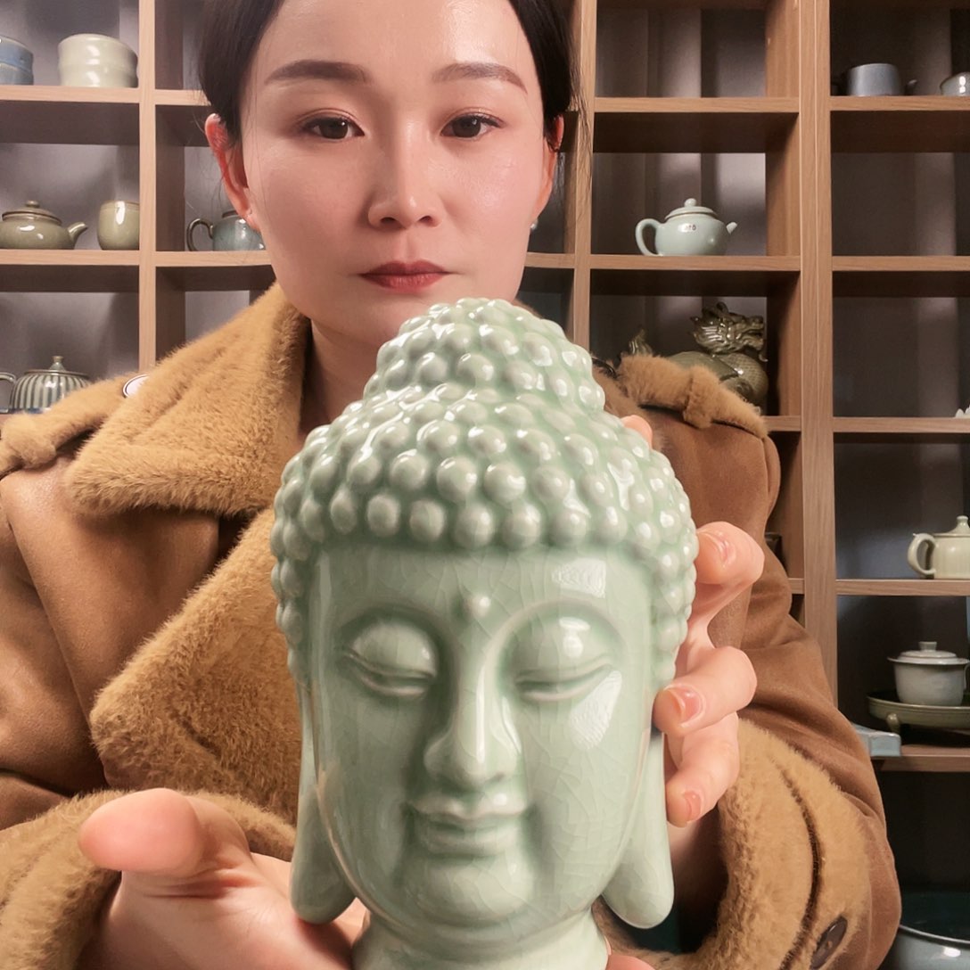 柴烧佛头孤品捡漏