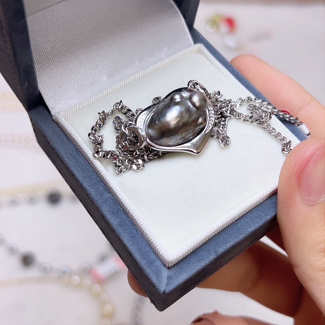 海水珍珠颈饰银S925镶嵌