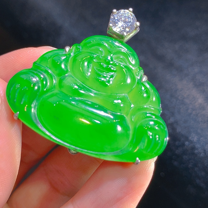 【闪购商品】翡翠颈饰银S925镶嵌翡翠