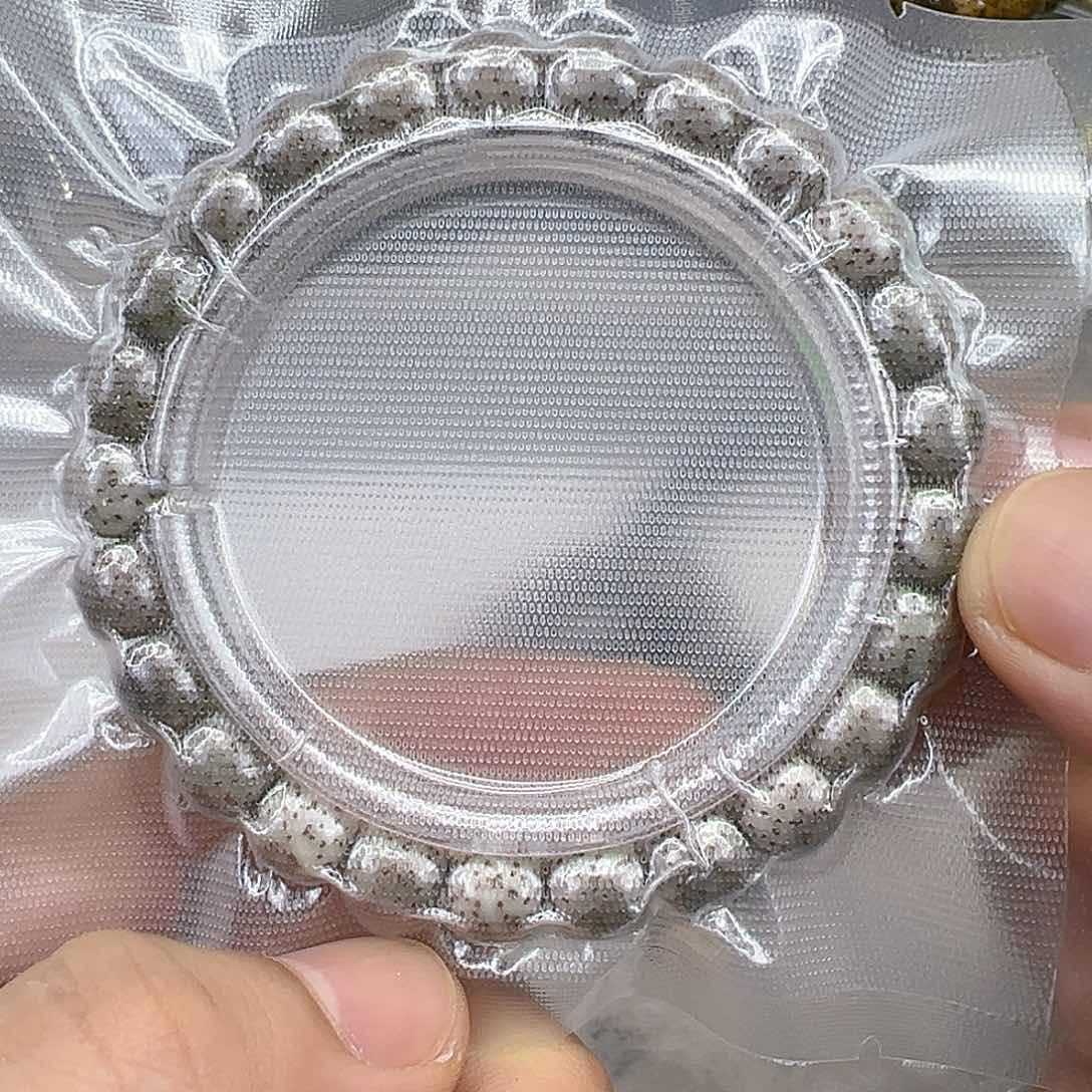 星月菩提手串47灭火糯冰奶奶灰石玉星月菩提98